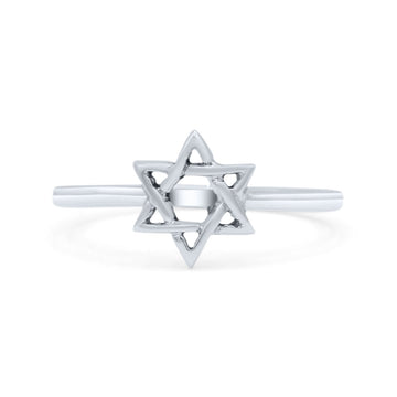 Classic Petite Open Star Of David-Statement Inspired